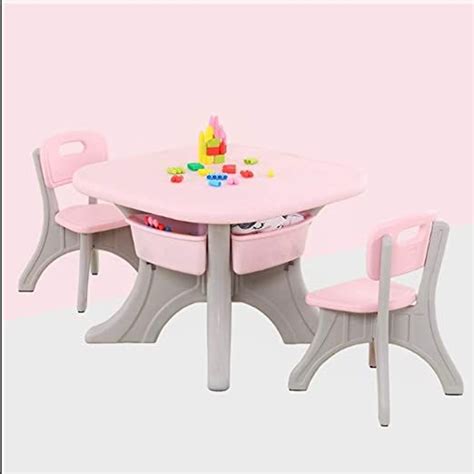 This is most helpful when children have to spend a long time on their study table and also helps children from having a sore back. KLSJJ Table and Chairs Set Baby Study Table and Chair Set Kindergarten Study Writing Desk Home ...