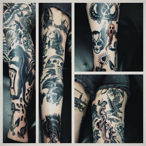 Want to discover art related to leggy_lamb? my legs #traditional #leg #sleeve #tattoo #darktattoos # ...