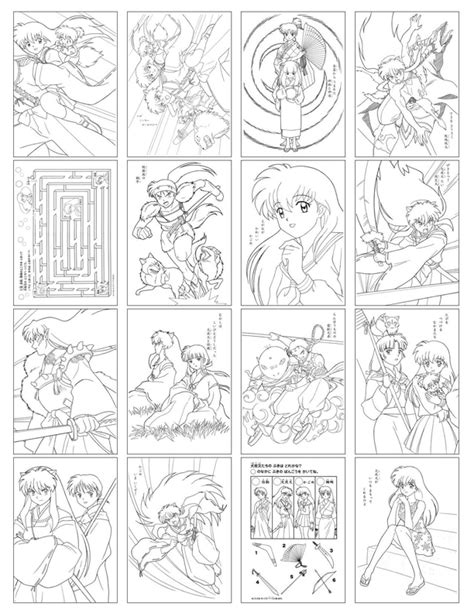 | anime coloring pages |. InuYasha Coloring Book (ぬりえ): hellosugah — LiveJournal