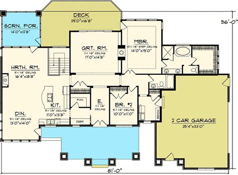 This house, in eastern washington's kittitas county, is sited on the shallow incline of a slight elevation, in the midst of fifty acres of pasture and prairie grassland, a place of vast expanses, where only distant hills and the occasional isolated tree interrupt the view toward the horizon. 2 Bedroom Rambling Ranch Home Plan - 89822AH ...