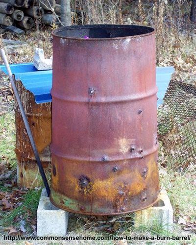 Set the metal barrel bottom into the hole. How to Make a Burn Barrel - Burn Safe with Less Smoke ...