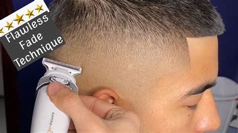 The fade haircut is a popular, flattering style where the hair is cut short near the temples and neck and gradually gets longer near the top of the head. Flawless Bald Fade Haircut: Barber Tutorial - YouTube