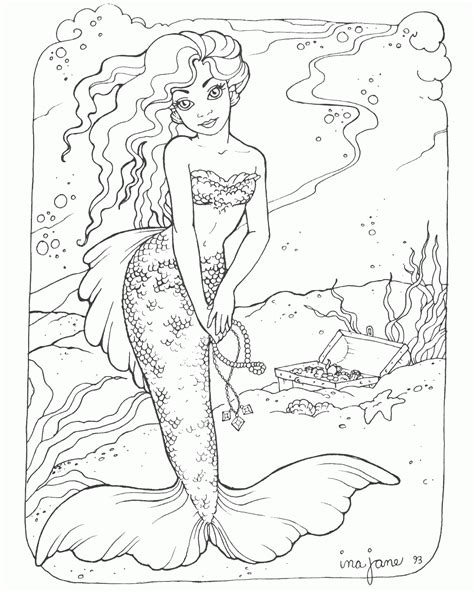 The drawing is detailed and beautiful and will look good both in. Mermaid Printable Coloring Pages Free - Coloring Home
