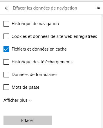 Effacer le cache du navigateur (Chrome,Firefox,Safari,Brave,Edge)