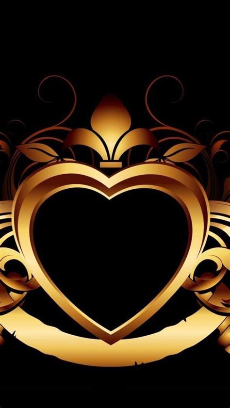 There are many more hot tagged wallpapers in stock! Pin by Pamela Martin on Hearts | Gold heart wallpaper, Heart wallpaper, Black and gold aesthetic