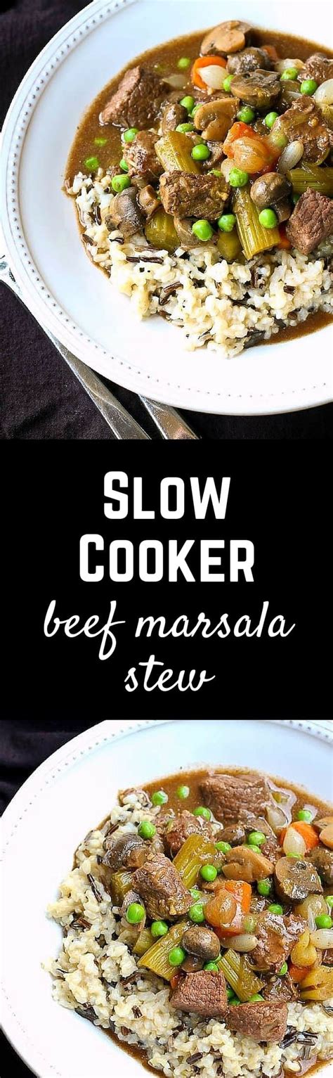 Mix cream cheese, wine, water and mushroom soup. Slow Cooker Marsala Beef Stew | Recipe | Slow cooker beef ...