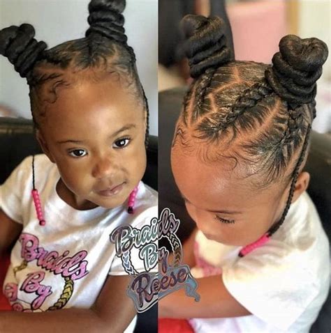 All you need is a donut bun maker and you can create the if you liked this collection of braid hairstyles for kids, please share this post on pinterest! Top 20 beautiful african braids kids Hairstyles 2u Black Girl Hairstyles For Kids African ...