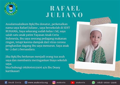 Orang mukmin dikumpulkan bersama keluarganya di surga. Program Orang Tua Asuh - Yayasan Anak Ceria Indonesia