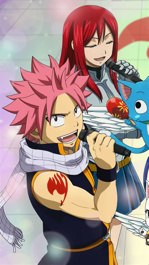 Fairy tail anime series chronicles the adventures of a boy named natsu dragneel and his cat named happy, where they encounter a young woman named lucy heartfilia, which is a magician of heavenly spirits, as they search for mysterious dragon igneel. Fairy Tail iPhone Wallpapers - Wallpaper Cave