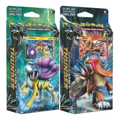 Pokemon sun and moon lost thunder. Pokemon Theme Deck : Set of Two - Sun and Moon Lost ...