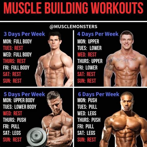 8 Powerful Muscle Building Gym Training Splits - GymGuider ...