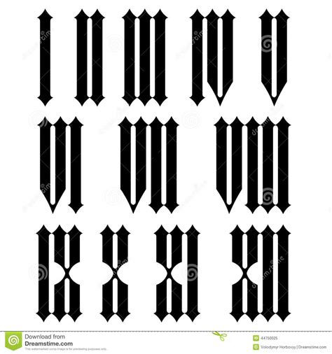 Números Romanos Ilustración del Vector - Imagen: 44750025