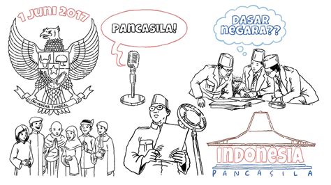 Hari pancasila diperingati setiap tanggal 1 juni di setiap tahunnya. Sketsatorial: Hari Lahir Pancasila