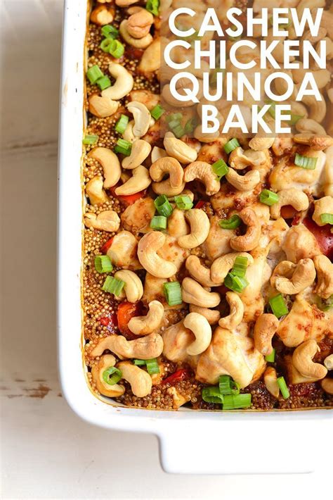 Check doneness with a meat thermometer. Make this Cashew Chicken Quinoa Bake for a high-protein ...