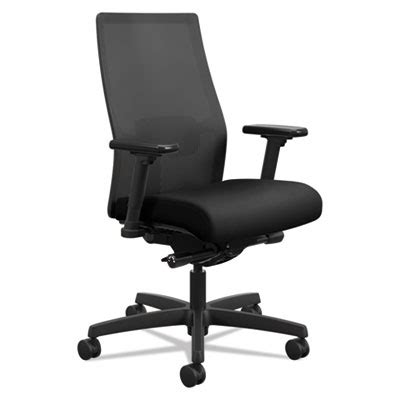 This chair sports a 300 pound user capacity (90% of office seating has a standard of 250 and many are. HON Ignition 2.0 4-Way Stretch Mid-Back Black Mesh Task ...