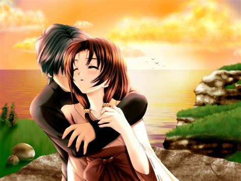 Man carrying woman near trees, romance animation couple, romantic couples transparent background png clipart. Free download Couple Love Romance HD Wallpaper Anime ...