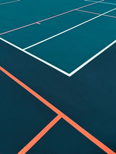 Over time and through heavy usage and weathering, the painted line markings can become cracked and wear away, having. tennis court colour | Minimalist photography, Minimal ...