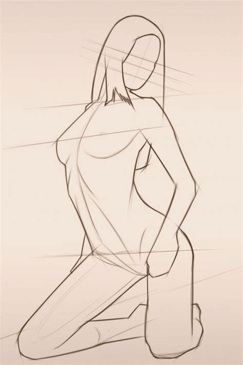 12 Reasons Why People Like Female Form Drawing | Female ... Firstly we depict the approximate contours of the body.