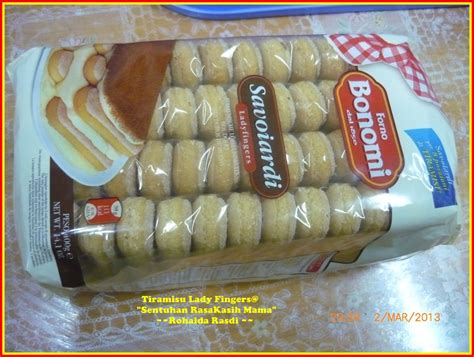 Replace ladyfingers in desserts like tiramisu with sponge cake, biscotti, or pound cake. "Sentuhan RasaKasihMama": Tiramisu lady fingers ...