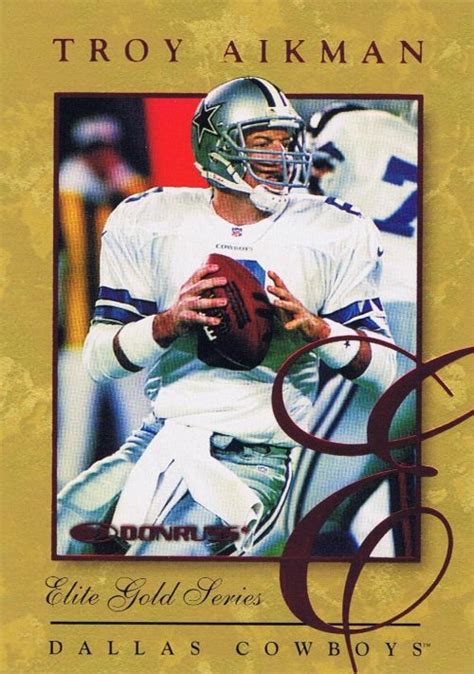 Highest sale price for a hockey trading card: Aikman, Troy 1997 Donruss Elite Gold Series | RK Sports Promotions