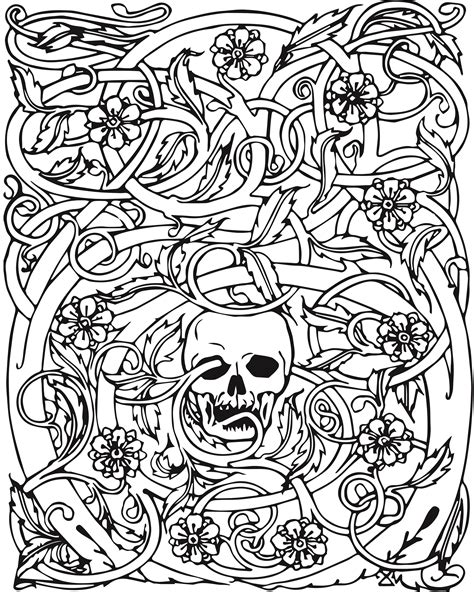 Free printable swear word coloring pages for adults. Skull Mandala Coloring Pages at GetColorings.com | Free ...