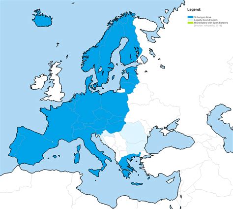 The schengen area it's often mistakenly confused with the european union. The Schengen Area 1592x1427 : MapPorn