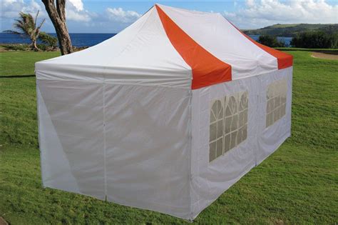 It provides people with a shelter from the sun or rain, and can also be used to keep food safe. 10 x 20 Red and White Pop Up Tent Canopy Gazebo