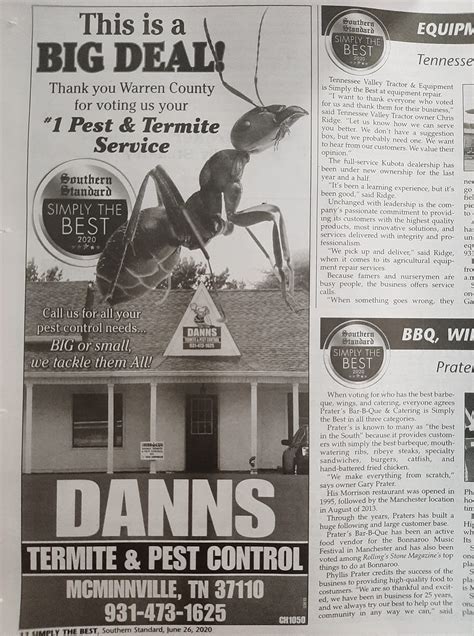 Hometown pest control with friendly staff and guaranteed service! Danns Termite & Pest Control INC. - Pest Control Service ...