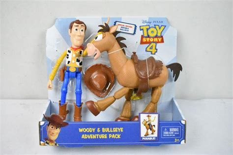 After woody's arm ripped before cowboy camp, mrs. Disney Pixar Toy Story Woody & Bullseye 2-Pack Figures - New | EstateSales.org