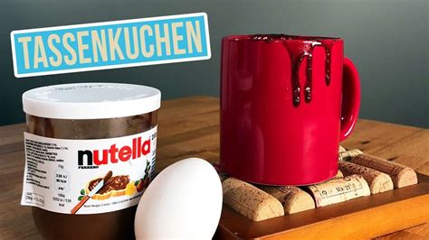 Diese müssen zwar vor dem servieren eine weile kaltgestellt werden, sind dafür aber umso flotter vorbereitet. Nutella Tassenkuchen mit nur 2 Zutaten | Schokoladen ...