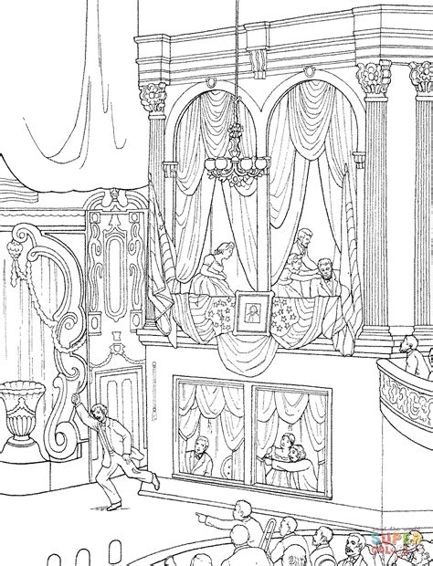 736 x 1602 file type: Assassination of Abraham Lincoln coloring page | Free ...