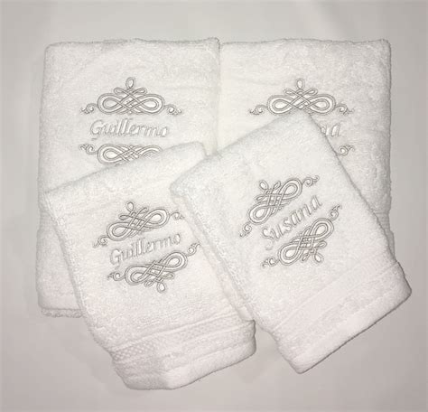 Monogrammed bath towels are a great gift idea and the perfect way to make bath linens unique and personal. Monogram Towels, Personalized Towels, Monogram Hand towel ...