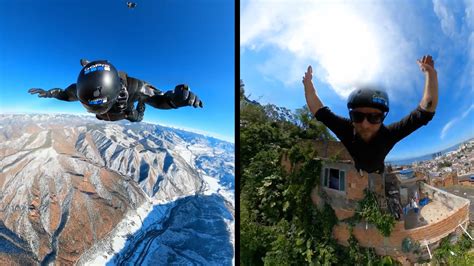 Snowy Skydiving Adventure & Thrilling BASE Jump Through Trees | RTM ...