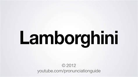 So tom (like the name) pronounced as usual, and then a letter l, pronounced like el (as in elephant). How to Pronounce Lamborghini - YouTube