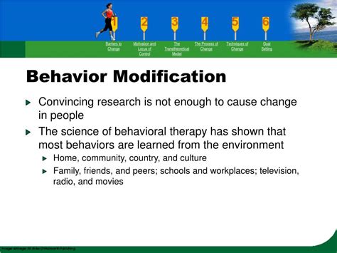 Using training and conditioning, behavior modification enables companies to enforce safety through stricter, safer work practices adapted to by their employees. PPT - Chapter 2 PowerPoint Presentation, free download ...