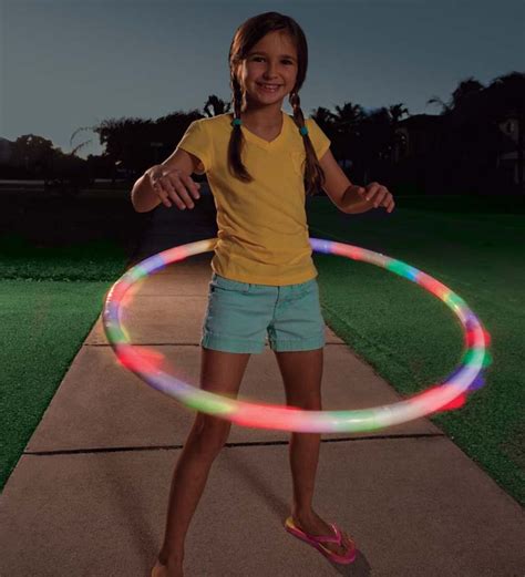 Kids can run from hoop to hoop or jump inout of the hoops. Hula with a rainbow! Set the ten intensely colorful LEDs ...