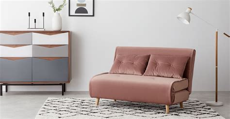 With three convertible positions, it is perfect for small spaces, sleepovers and hang outs. Haru Small Sofa Bed, Vintage Pink Velvet | Small sofa bed ...