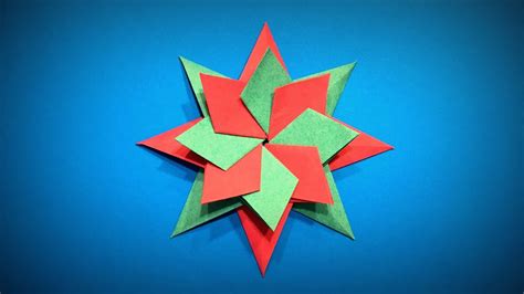 Decorate your room or give it to your friends! Modular Origami Christmas Star | How to Make a Paper ...