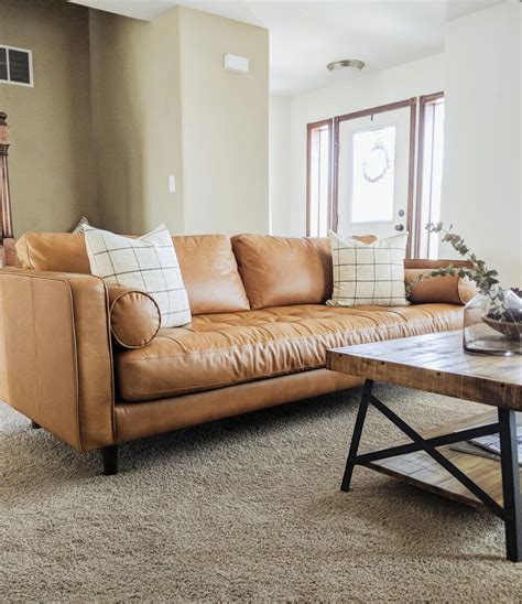 The word tan comes from tannin, which is the ingredient in vegetable matter that bonds with the proteins in the hide and turns it into leather. Article Sven Sofa Review | How is the Leather After 2 ...