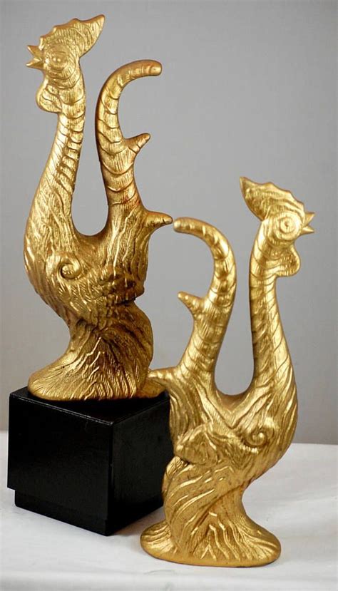 Check spelling or type a new query. Vintage Pair Of Decorative Gold Rooster Chicken Figurines ...