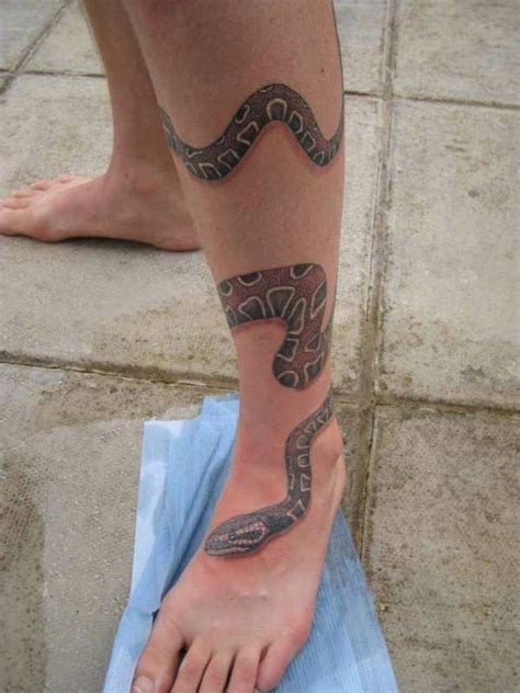 { 29 } snake color tattoo on leg for women. 61 Wonderful Snake Tattoos On Leg