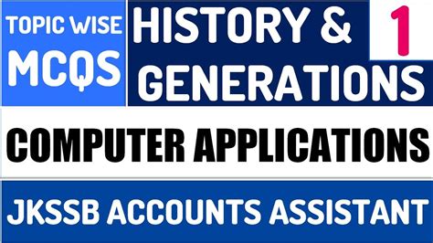 This set of computer fundamentals multiple choice questions & answers (mcqs) focuses on generations answer: History and Generations | Top 30 Mcqs | Part 1 | Computer ...