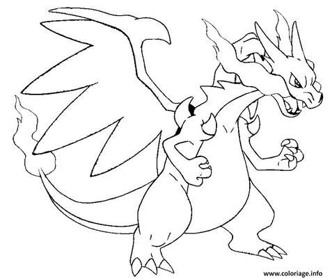 Il existe 6 versions/styles de pokémon drac Coloriage Pokemon Mega Evolution X Dracaufeu 6 dessin