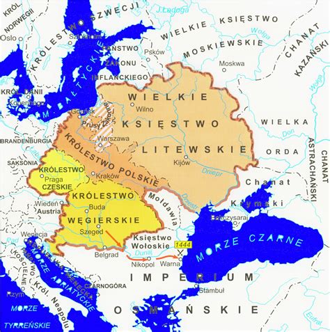 Wladyslaw iii warneńczyk was king of poland from 1434 to 1444 and, as ulászló i, king of hungary from 1440 to 1444. The greatest extent of Jagiellonian dynasty (end of 15th ...