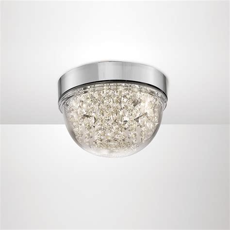 Lighting for low height ceilings. Harper Small Crystal LED Flush Ceiling Pendant Il80010 ...