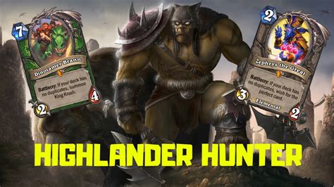 He played this highlander even shaman from rank 5 floor to legend with around 73.1% winrate(38 out of 52)! HIGHLANDER HUNTER... meta deck! - YouTube