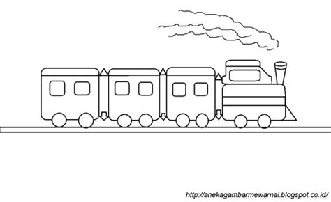 Gambar sketsa kereta api indonesia gambar mewarnai. Gambar Mewarnai Kereta Api Sederhana Untuk Anak PAUD dan TK