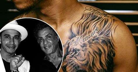 And blessed lewis hamilton certainly is. Lewis Hamilton debuts MASSIVE lion tattoo on his chest ...