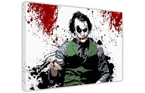 Joker 4k wallpapers wallpapers hd : ICONIC BATMANS JOKER WITH BLOOD SPLATTER IN ROOM POP ART LARGE CANVAS PRINTS WALL ART LANDSCAPE ...