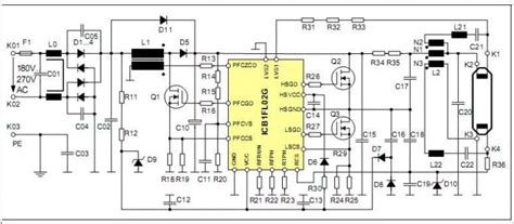 Fluorescent fixture installed in concept replacing a fluorescent lamp ballast or transformer is pretty simple; LE_5069 Smart Ballast Control Ic For Fluorescent Lamp Ballasts Schematic Download Diagram